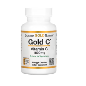 California Gold Nutrition, Gold C, USP Grade Vitamin C, 1,000 mg, 60 Veggie Capsules